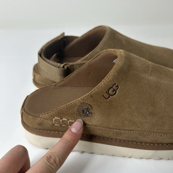 UGG Tan Suede Mules with Strap - Picture 7 of 10